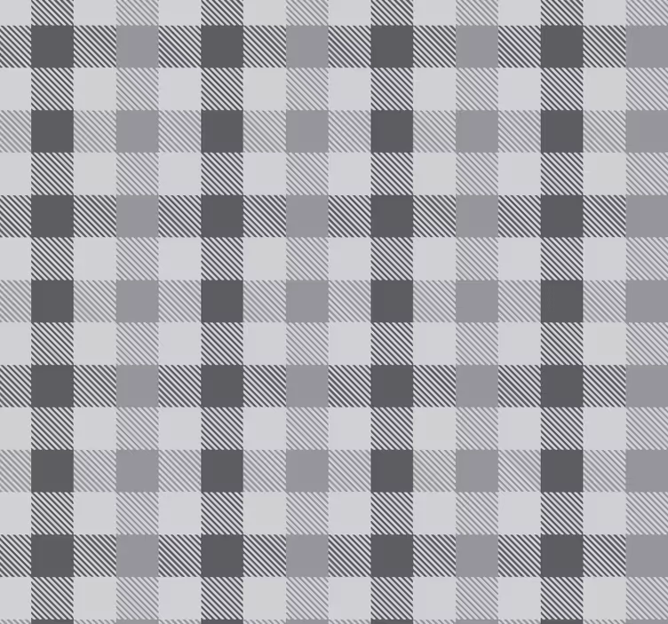Grey gingham pattern rolo zavese za kuhinjo - TenStickers