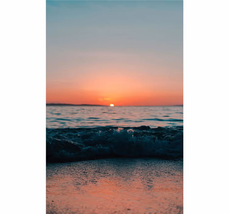 Sončni zahod na plaži rolo zavesa za kopalnico - TenStickers
