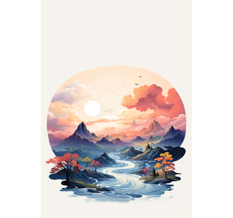 Colorful zen pattern rolo zavesa za kopalnico - TenStickers