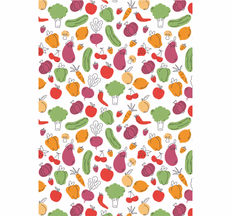 Sadje in zelenjava rolo zavesa za kuhinjo - TenStickers