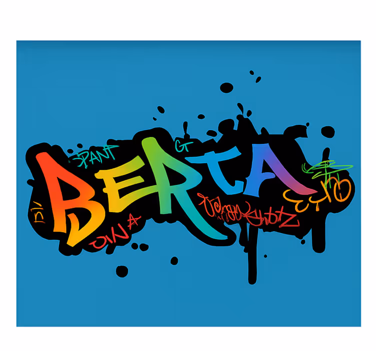Barvni grafiti po meri otroška rolo senčila - TenStickers
