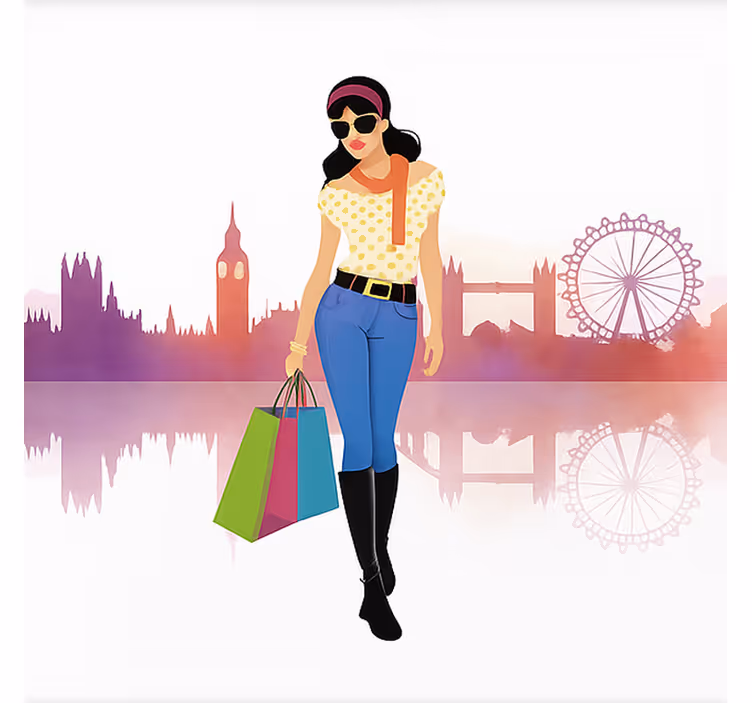 Londonsko mestno dekle rolo zavesa za najstnika - TenStickers