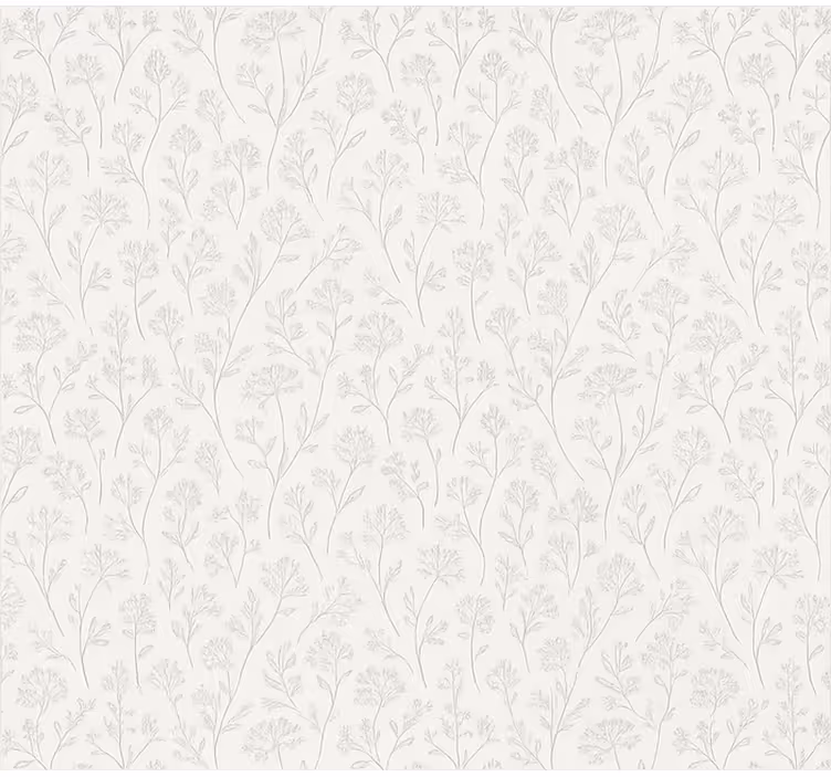 Tanka siva cvetlična umetnost rolo zavesa za jedilnico - TenStickers