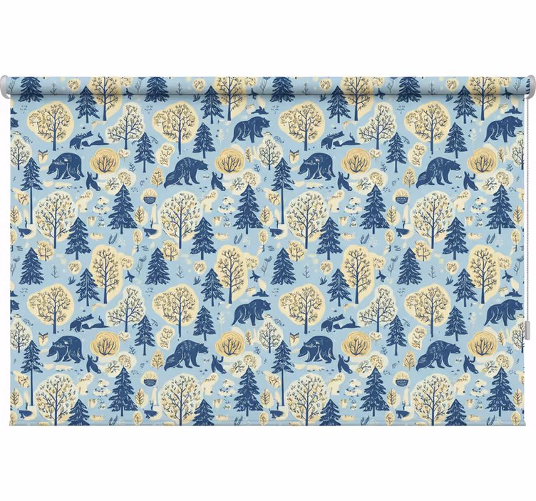 Bear in scandinavian woods skandinavsko senčilo - TenStickers