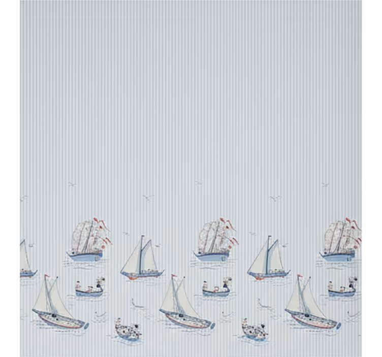 Ocean blue sailing ships skandinavska senčila - TenStickers