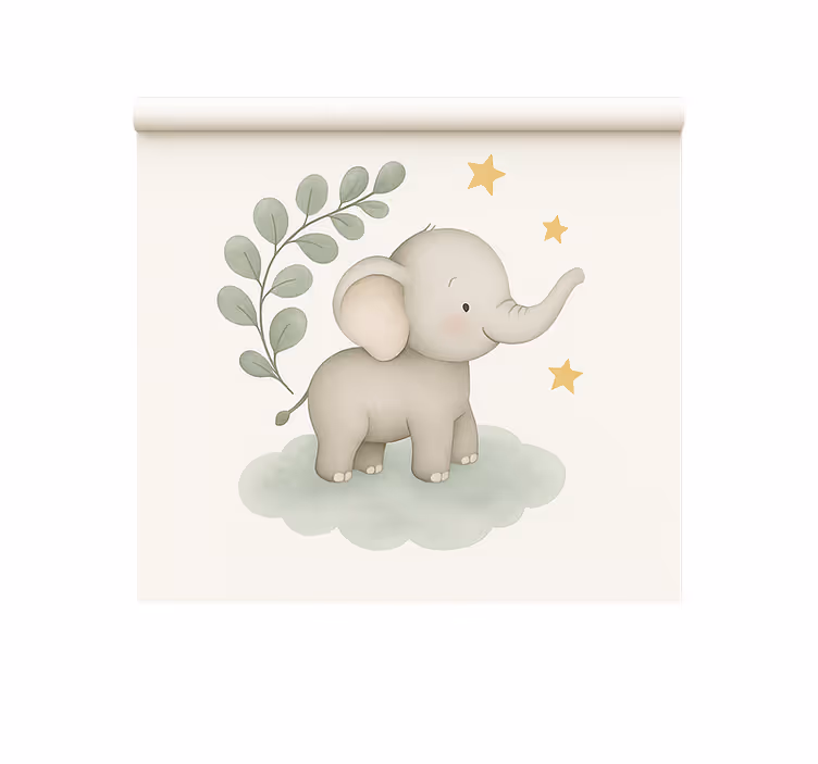 Customisable cloud baby elephant skandinavsko senčilo - TenStickers