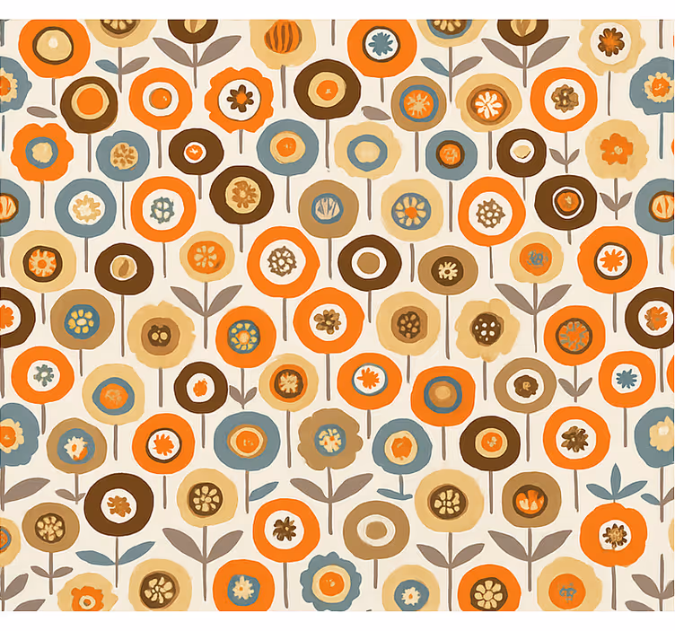 Colourful vintage flowers skandinavsko senčilo - TenStickers