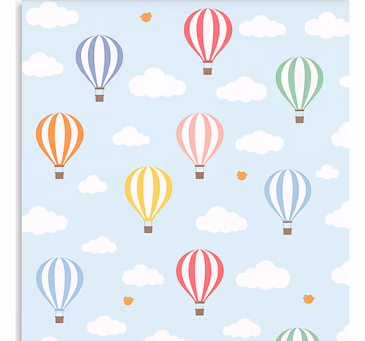 Pastel colour balloon ride skandinavsko senčilo - TenStickers