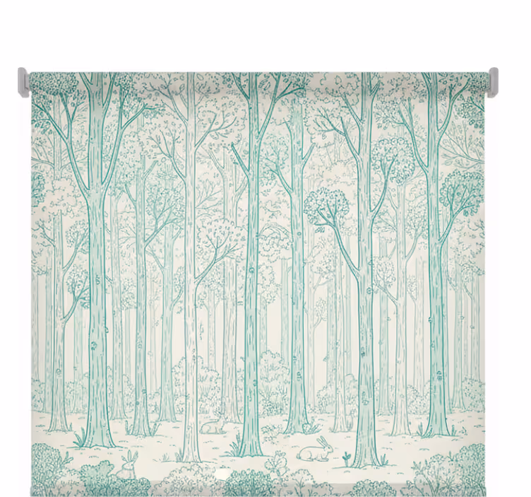 Mint woodland sketch gred rolo senčilo - TenStickers