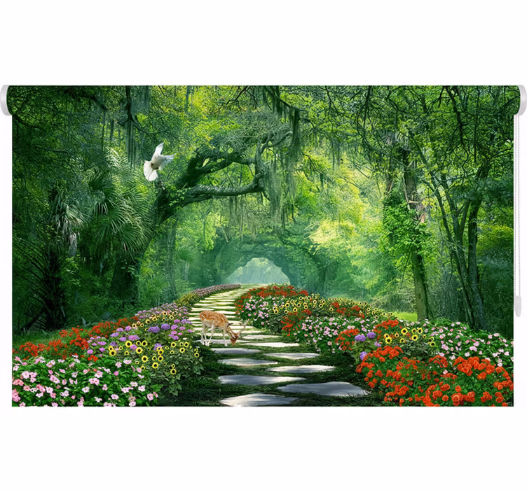 Surreal woodland path gred rolo senčilo - TenStickers