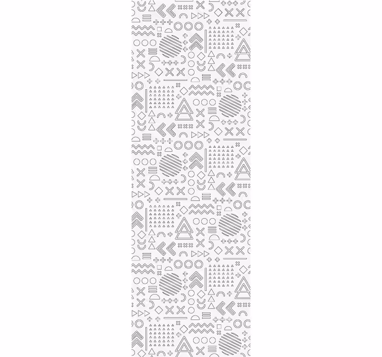 Geometrijski skici vzorec rolo zavesa za domačo pisarno - TenStickers