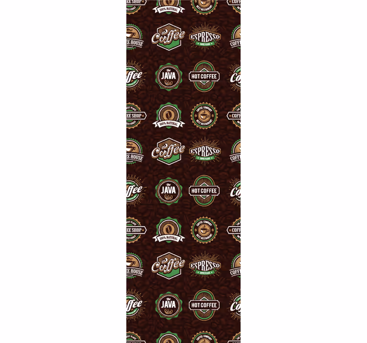 Rolo zavesa za kuhinjo vzorec kavnih simbolov - TenStickers