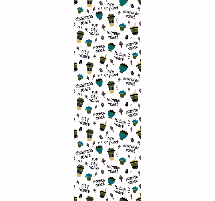 Rolo zavesa za kuhinjo vzorec praženja kave - TenStickers