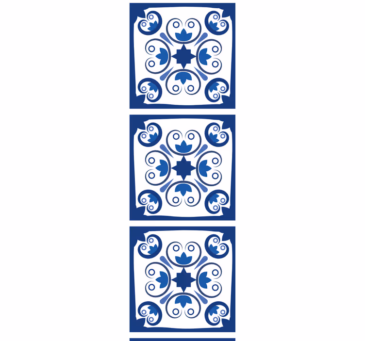 Typical beautiful blue portuguese tile rolo zavese za kuhinjo - TenStickers