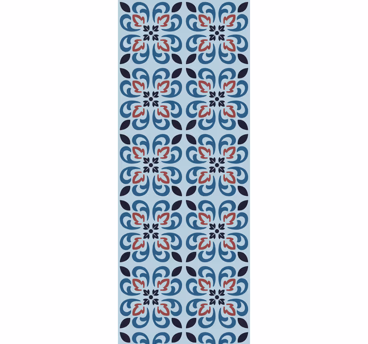 Baby blue round portuguese tile rolo zavesa za kuhinjo - TenStickers