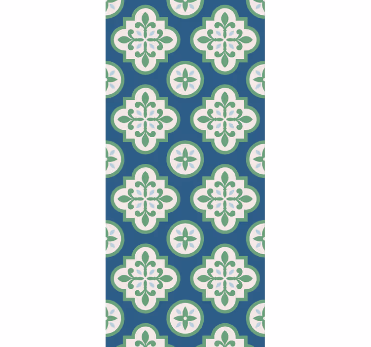 Green clover portuguese tile rolo zavesa za kuhinjo - TenStickers
