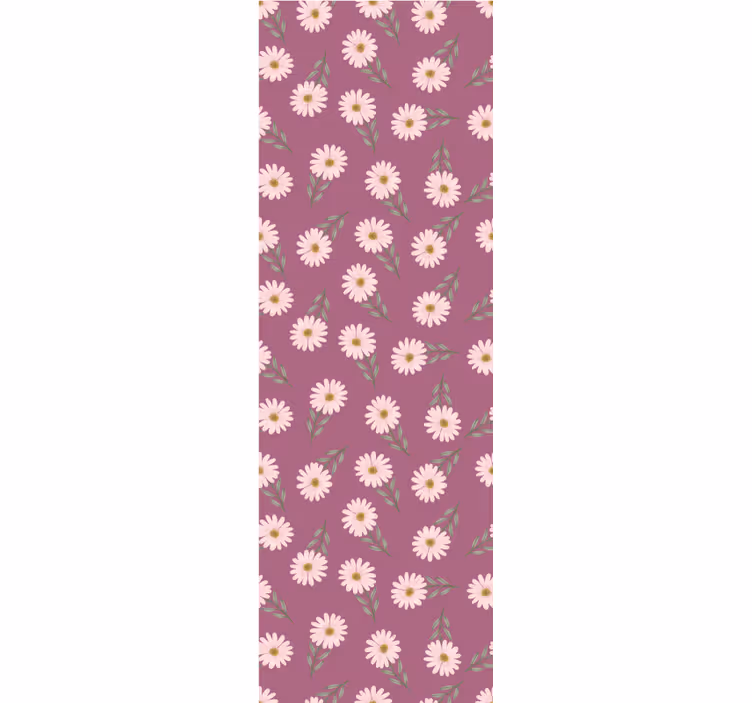 Little pink daisies pattern rolo zavesa za kuhinjo - TenStickers