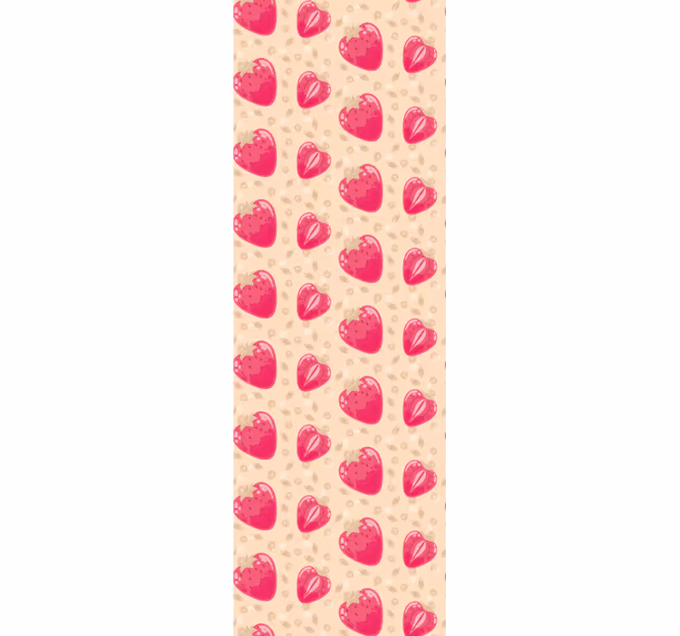 Rolo zavesa za kuhinjo z vzorcem jagod na bež - TenStickers