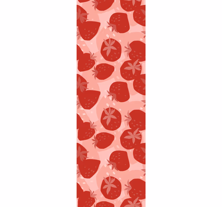 Abstract seamless red strawberries rolo zavese za kuhinjo - TenStickers