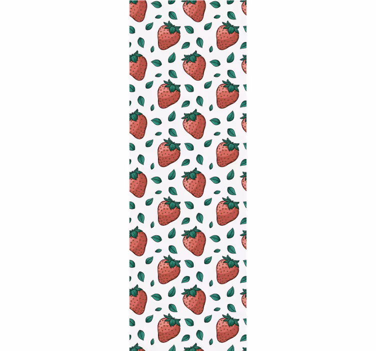 Bright juicy strawberries green leaves rolo zavesa za kuhinjo - TenStickers