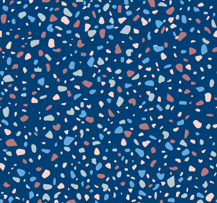 Dark blue terrazo rolo zavesa za kuhinjo - TenStickers