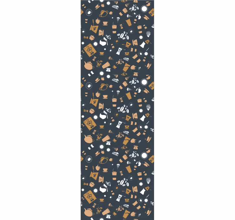 Coffee seamless pattern icon rolo zavesa za kuhinjo - TenStickers