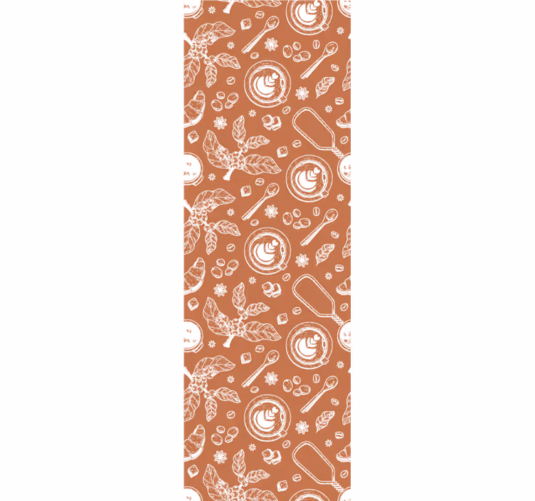 Coffee seamless pattern rolo zavesa za kuhinjo - TenStickers