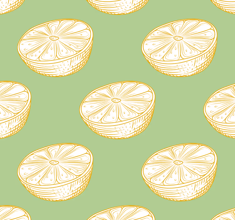 Hand drawn lemon citrus fruit rolo zavese za kuhinjo - TenStickers