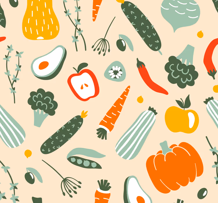 Colorful different food rolo zavesa za kuhinjo - TenStickers