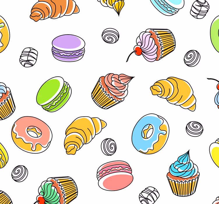 Rolo zavesa za kuhinjo okusne slaščice - TenStickers