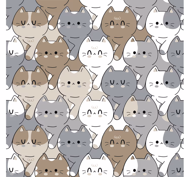 Cats illustration otroška rolo senčila - TenStickers