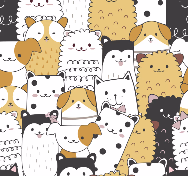 Cute dogs pattern otroška rolo senčila - TenStickers