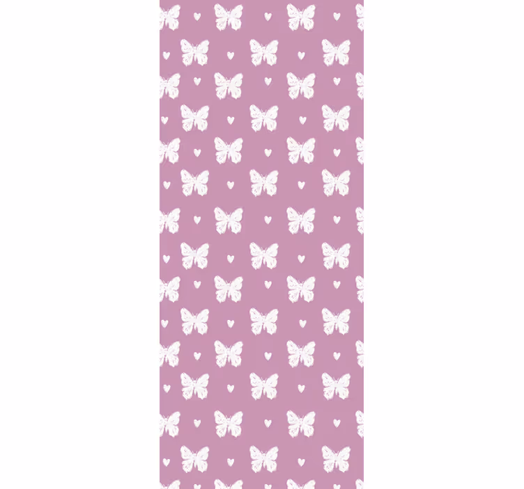 Pink flying butterfly pattern otroška rolo senčila - TenStickers