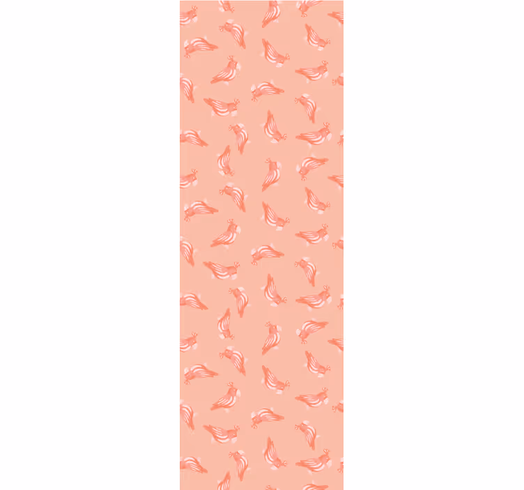 Pink birds pattern otroška rolo senčila - TenStickers