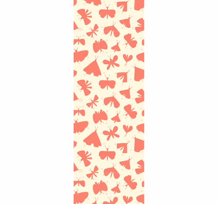 Abstract pink geometric butterfly pattern otroška rolo senčila - TenStickers