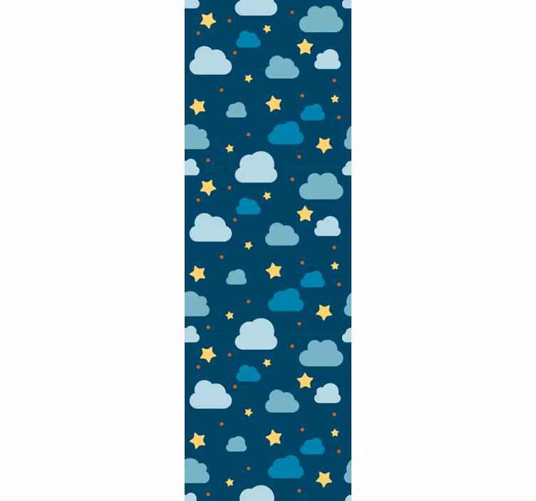 Stary night with clouds otroška rolo senčila - TenStickers