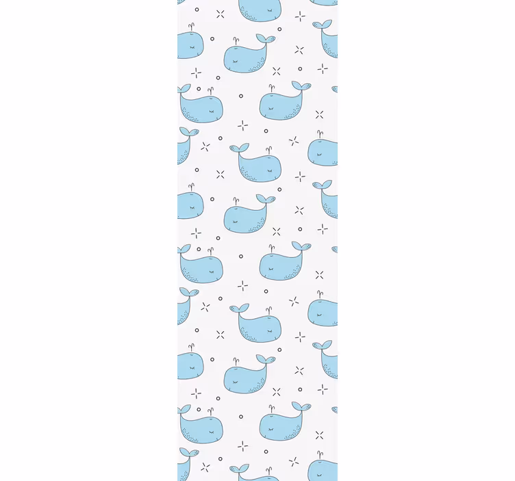 Seamless whale pattern otroška rolo senčila - TenStickers