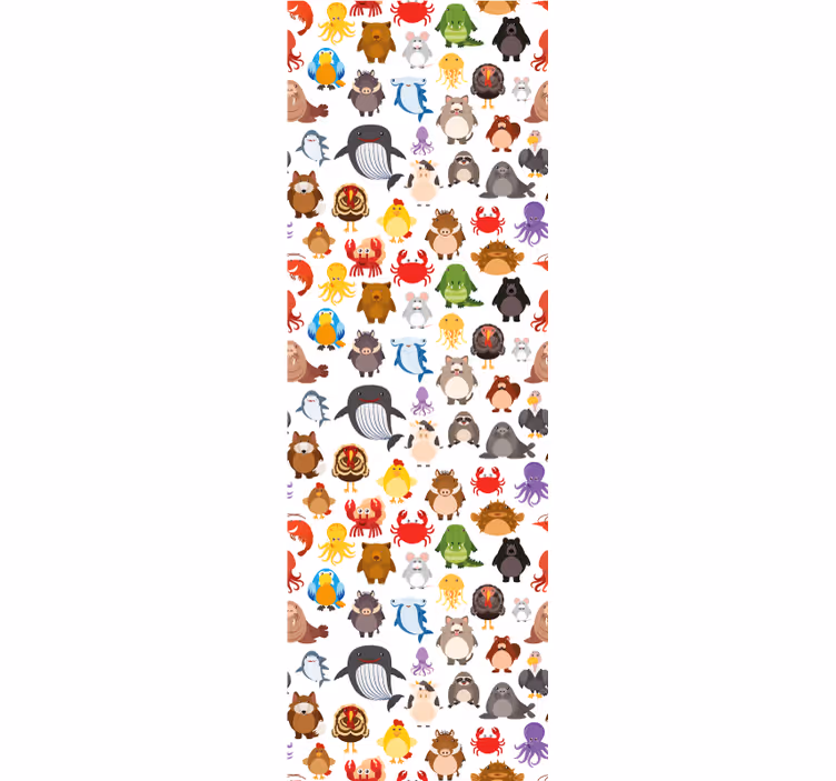 Otroška rolo senčila divje živali v barvah - TenStickers