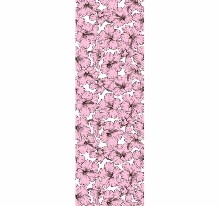 Otroška rolo senčila vzorec rožnatega hibiskusa - TenStickers