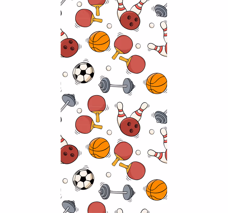 Otroška rolo senčila športna oprema v risanem slogu - TenStickers