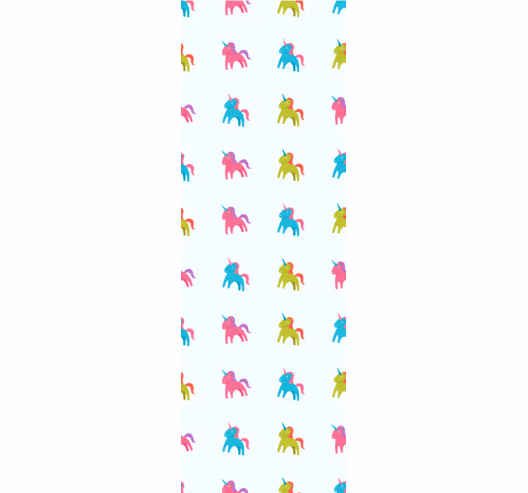 Otroška rolo senčila z enorogi na modri podlagi - TenStickers