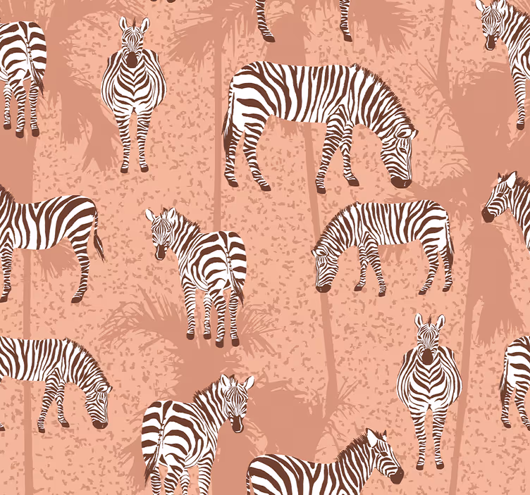 Otroška rolo senčila zebra in palme rjava - TenStickers