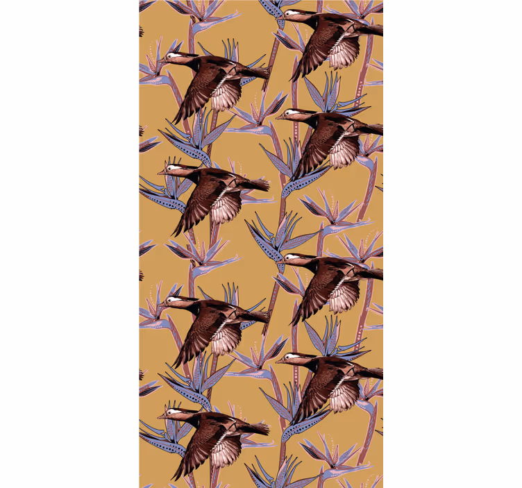 Rolo zavesa za pisarno vintage dizajn jezerskih živali - TenStickers