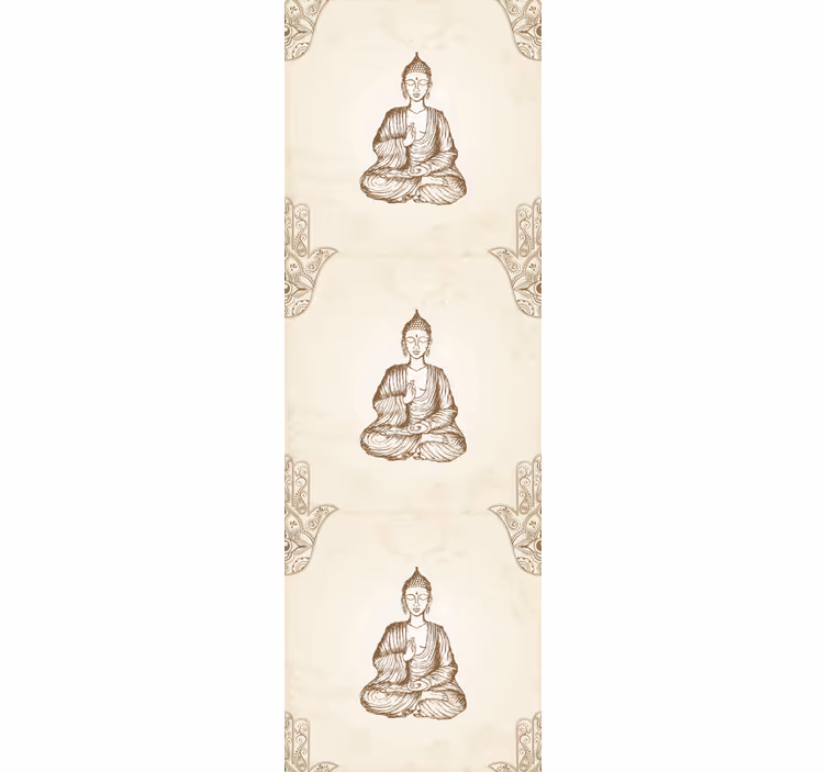 Rolo zavesa za pisarno simbol buddhe in hamsa roka - TenStickers