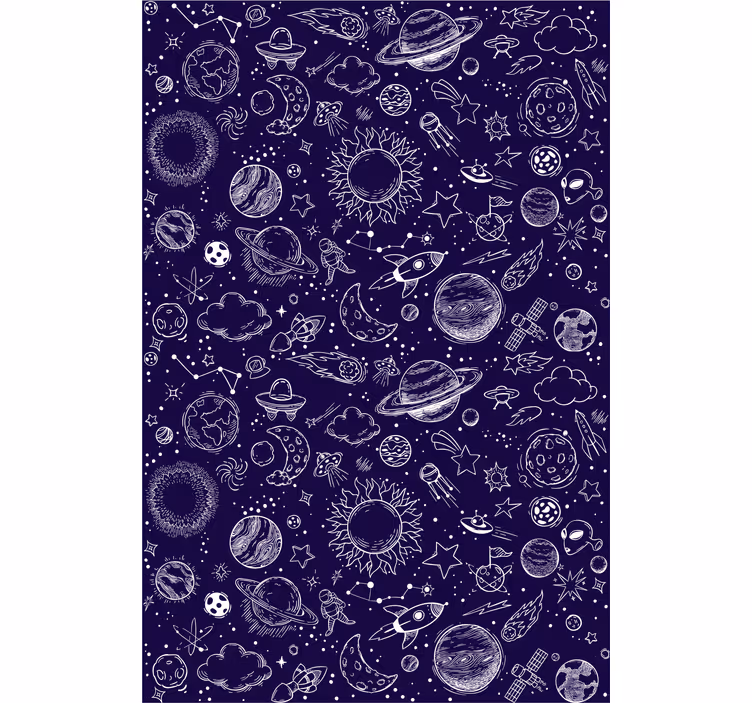 Rolo zavesa za najstnika planet risbica - TenStickers