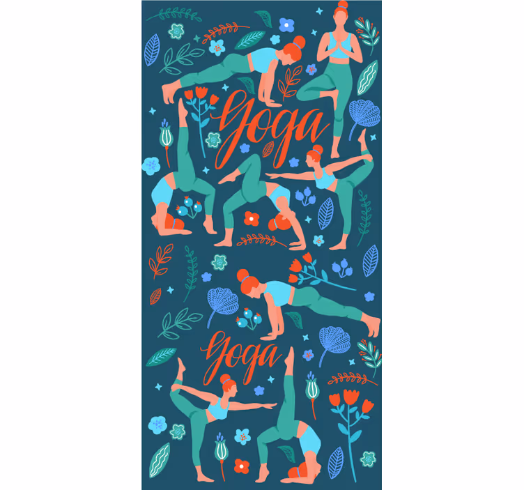Rolo zavesa za najstnika ženska, ki dela jogo - TenStickers