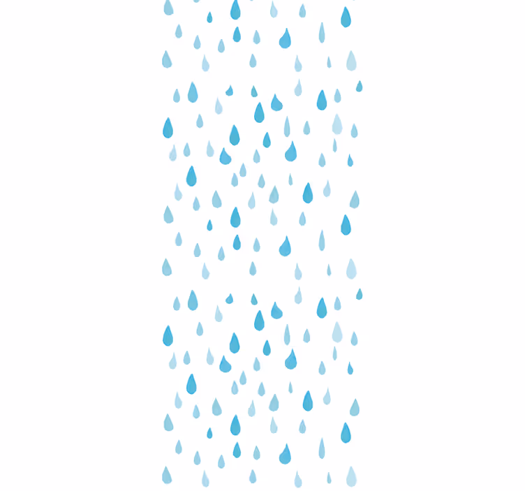Sodobni senčilo modri akvarelni vodni kapljici - TenStickers