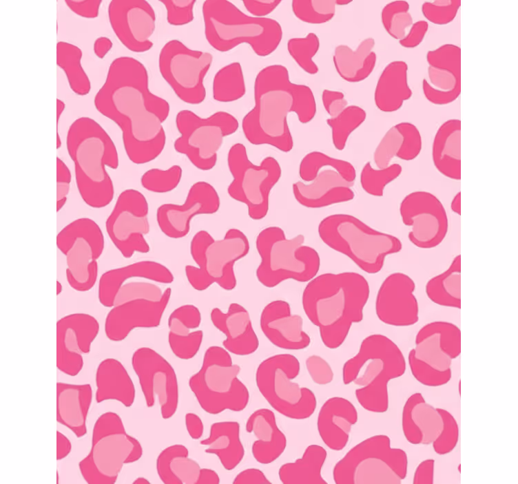 Roza zavesa za okno v leopardjem vzorcu - TenStickers