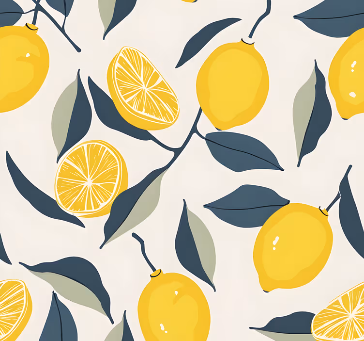 Rumeni roloji z limonastim vzorcem - TenStickers