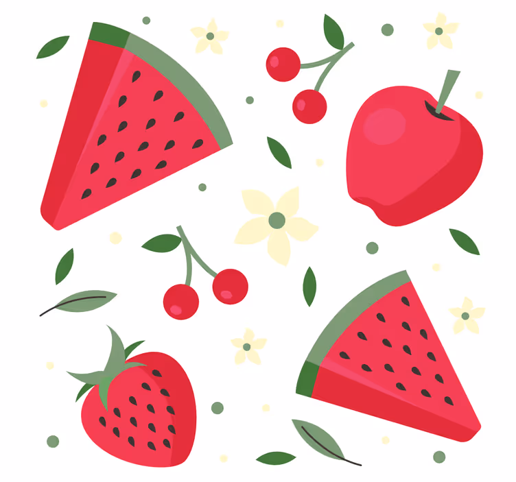Rolo zavesa za kuhinjo vzorec različnih sadežev - TenStickers